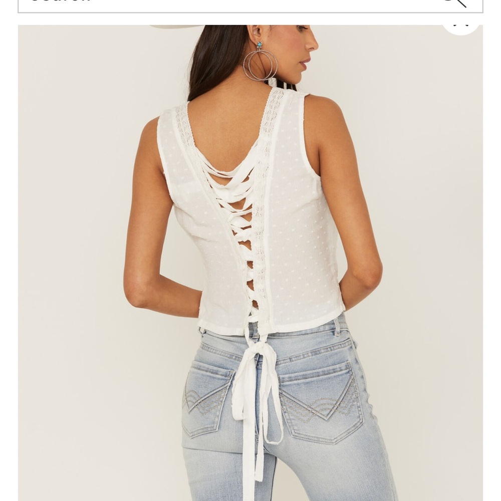 Idyllwind Quail Ridge lace back top